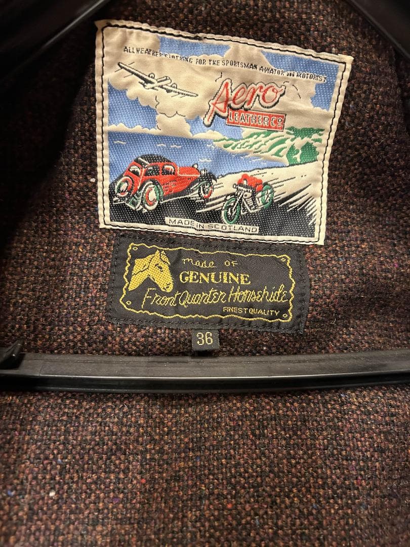 エアロ レザー Aero Leathers レザージャケット 36