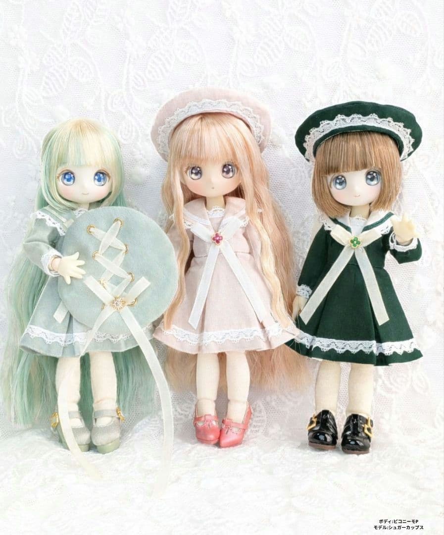 【ピコニーモP専用】レースセーラーワンピース ダークグリーン 889