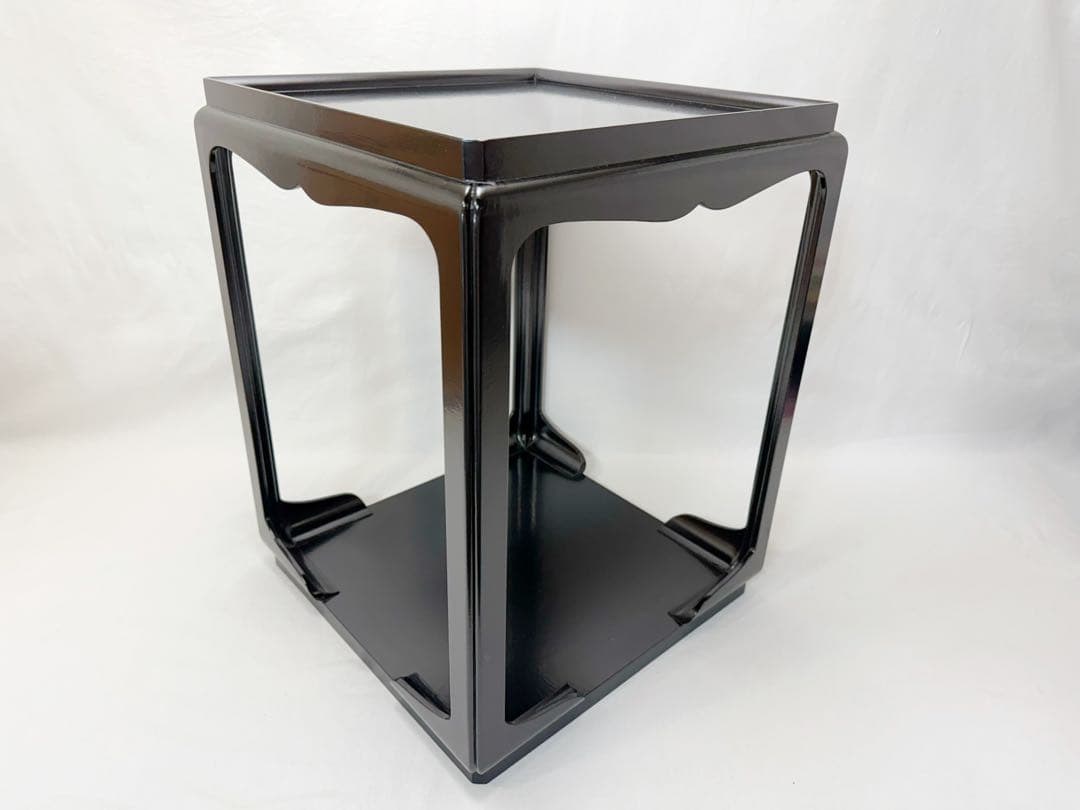 茶道具 平安 伊藤表正造 高麗卓 木製 黒一閑 宗旦好写 共箱