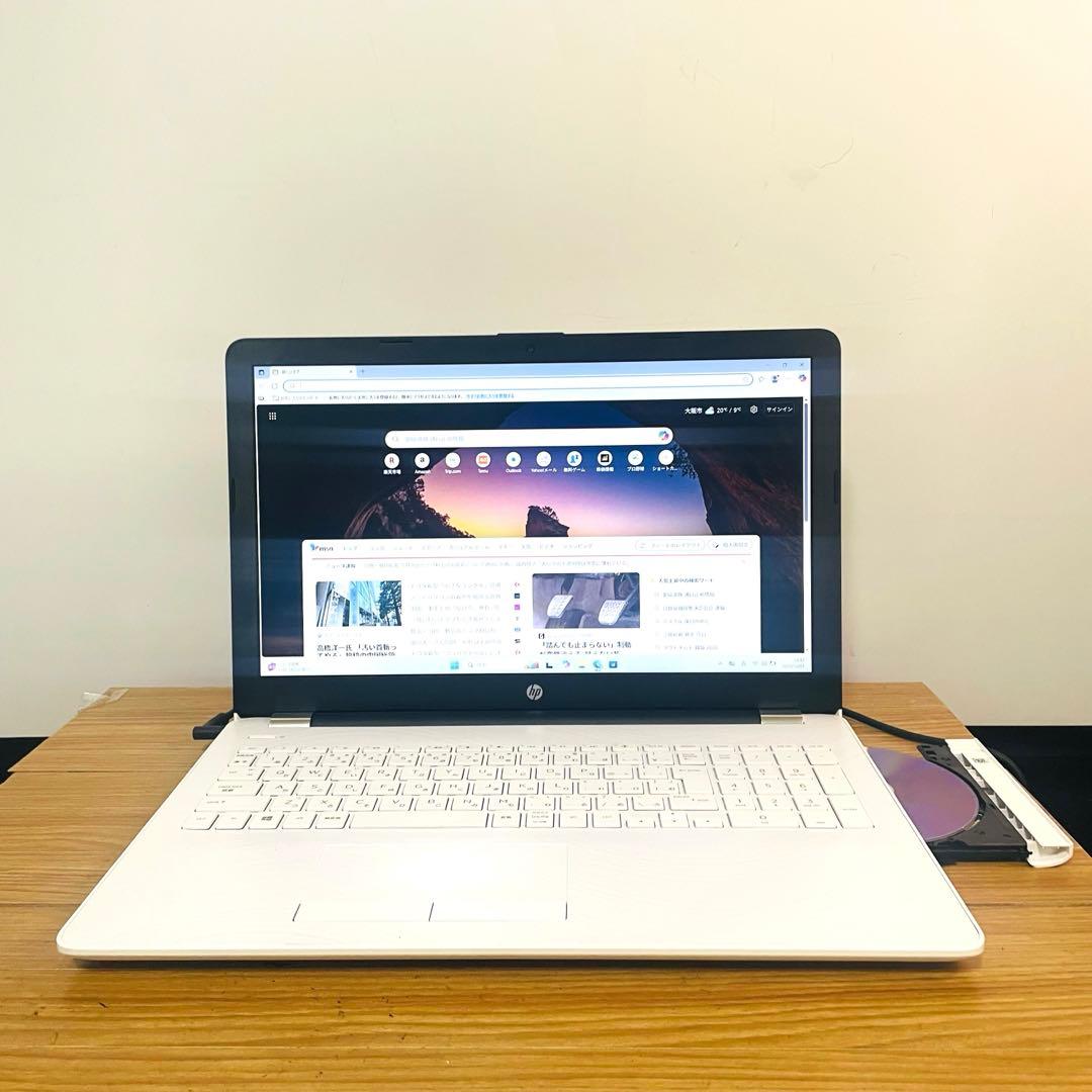 ホワイトノートパソコンWindows11オフィスWi-FiカメラDVD