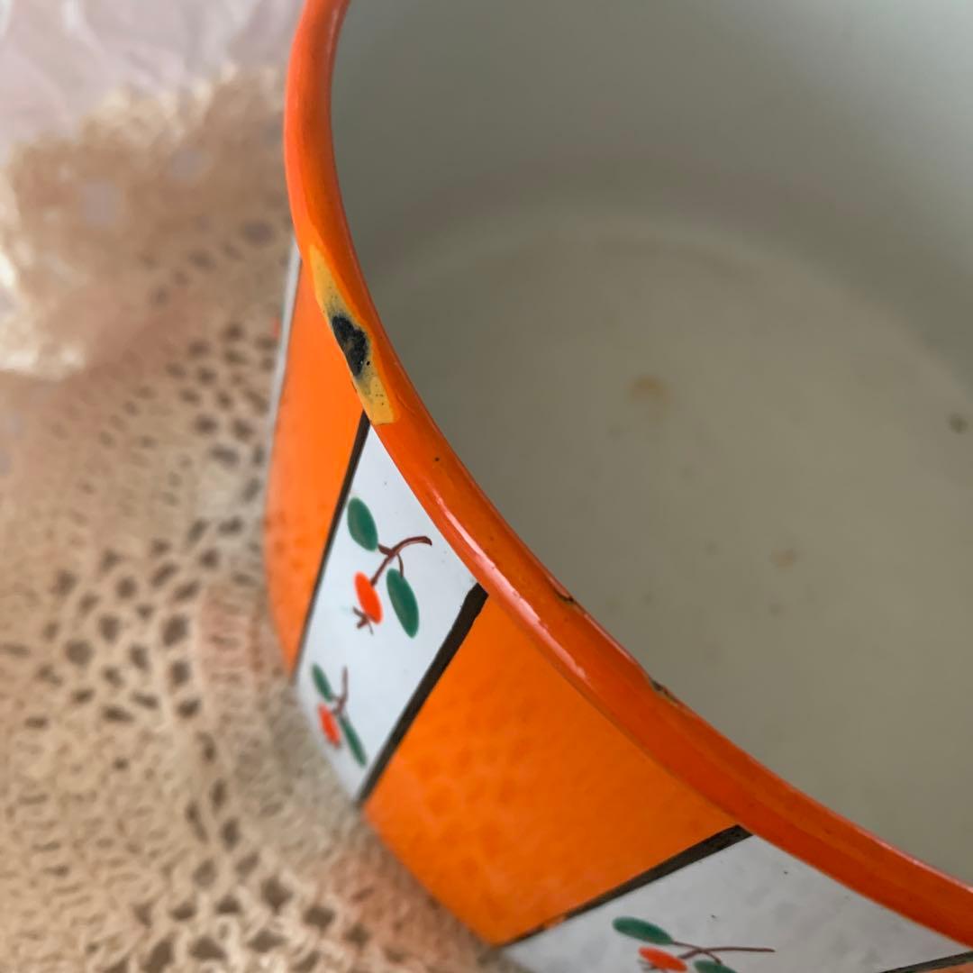 【sale】フランス　アンティーク 1920年代⋈琺瑯鍋　ソースパン　ミルクパン