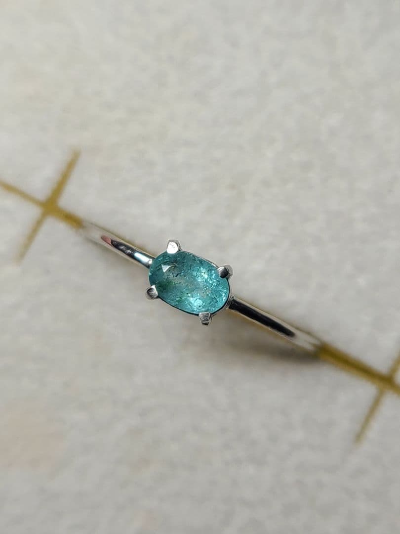 ぱにや★ブラジルバターリャパライバトルマリン★リングオーダー