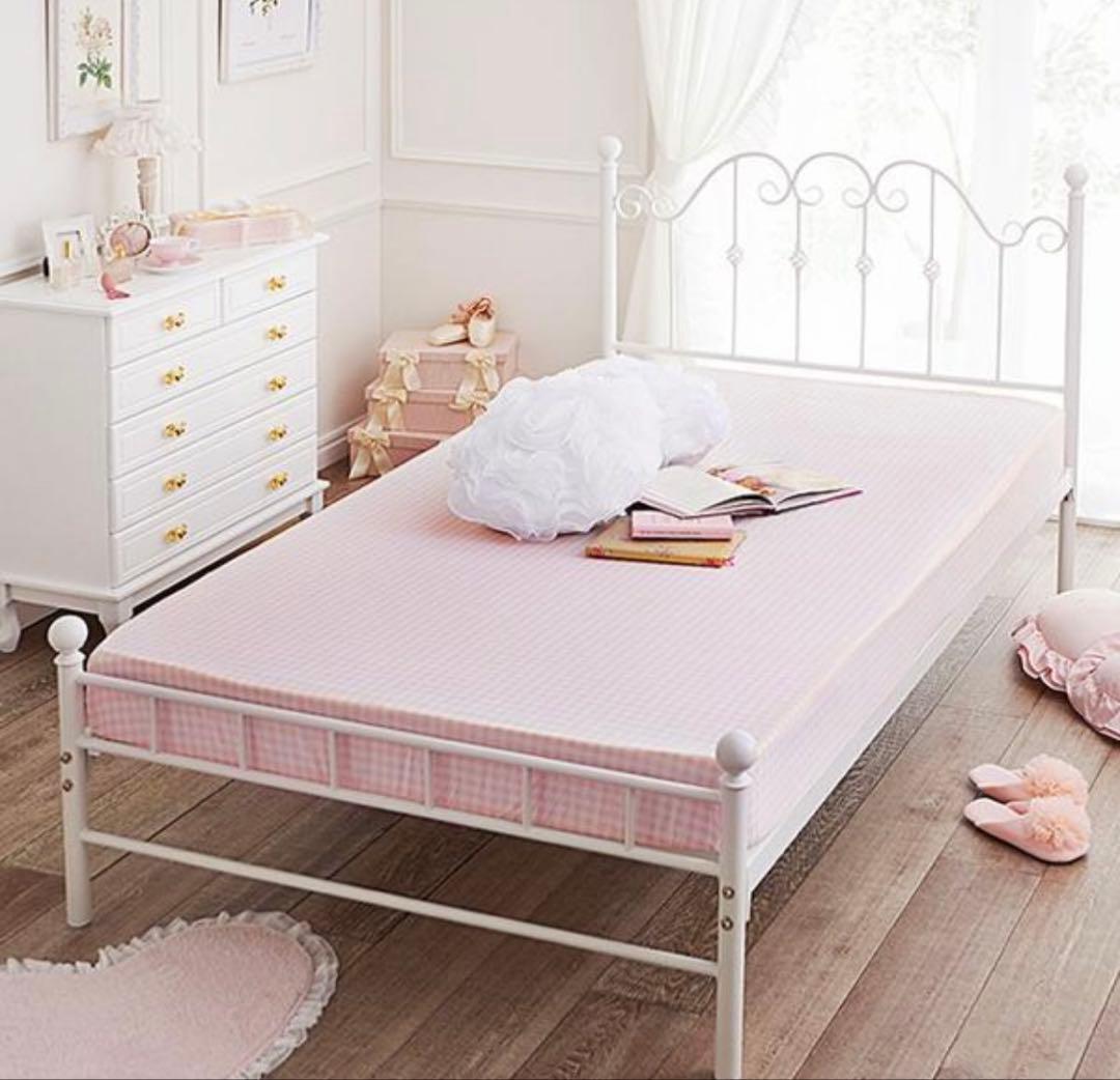 ロマンティックプリンセス/ホワイト/シングルベッドフレーム