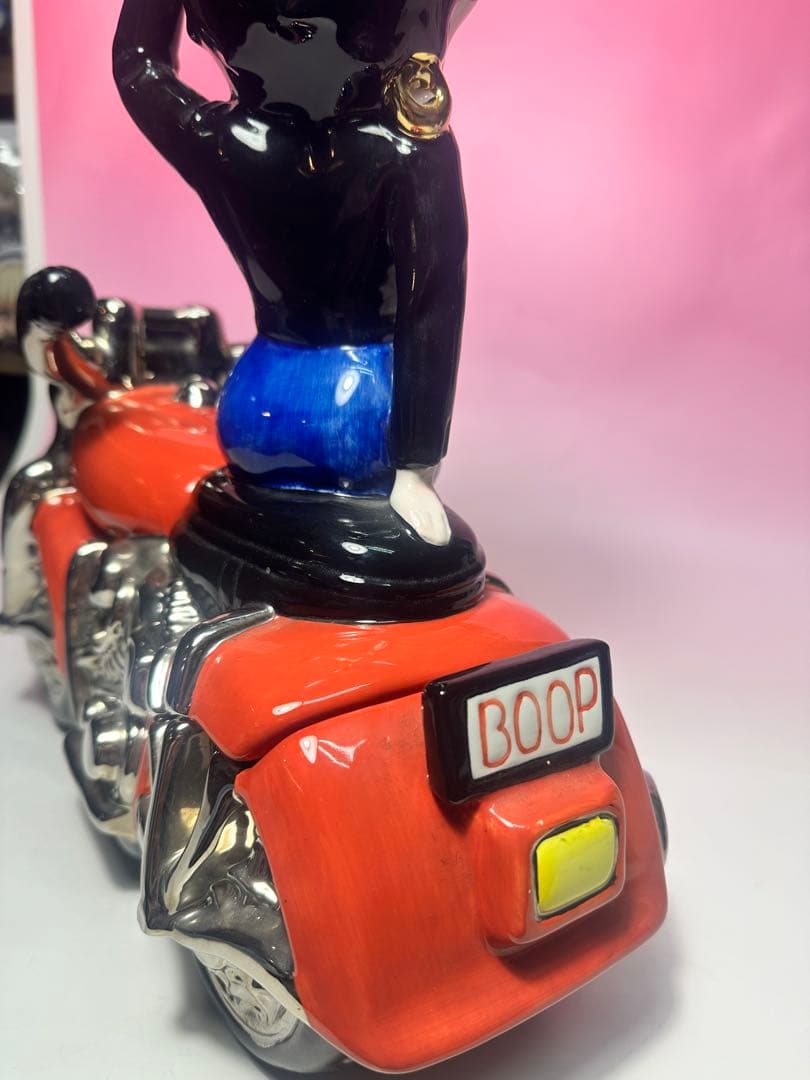 超希少 ベティ・ブープ Betty Boop バイク クッキージャー 外国製