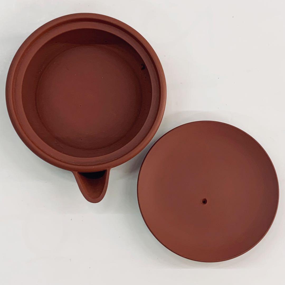 【茶注22     朱泥】達磨絵ホウヒン　三代山田常山　共箱