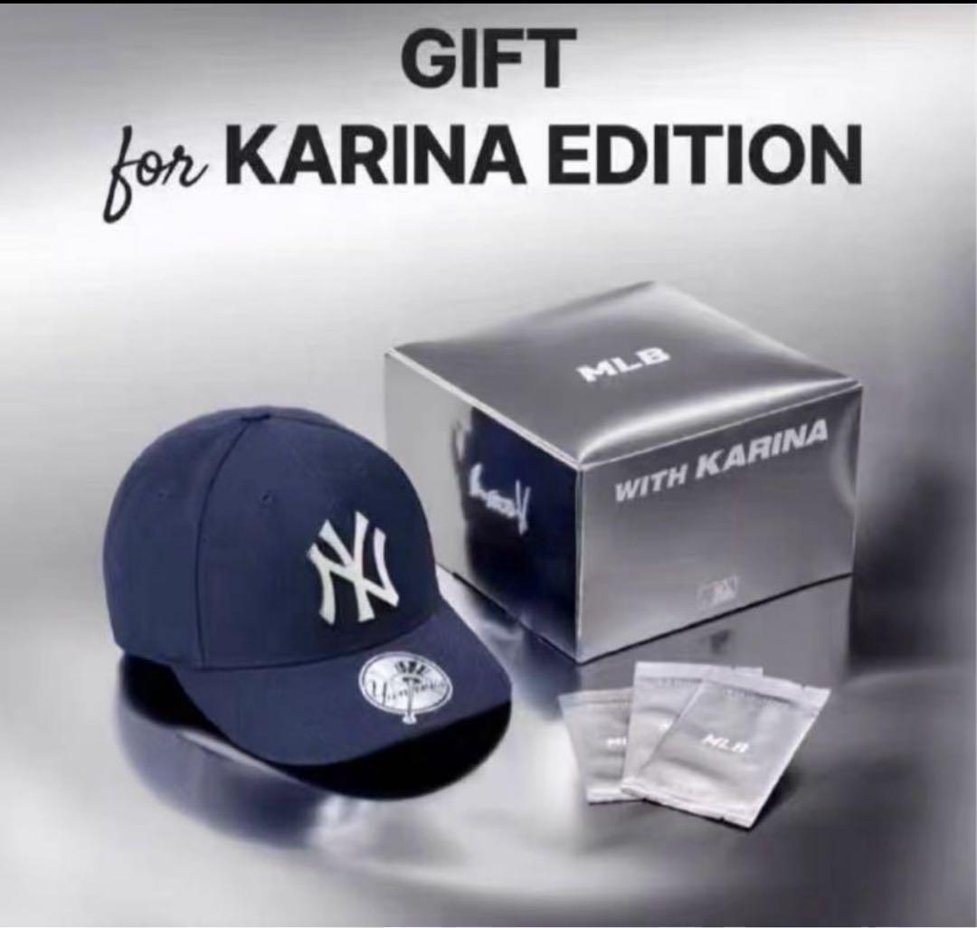 aespa カリナ MLB キャップ 57 帽子 KARINA トレカセット