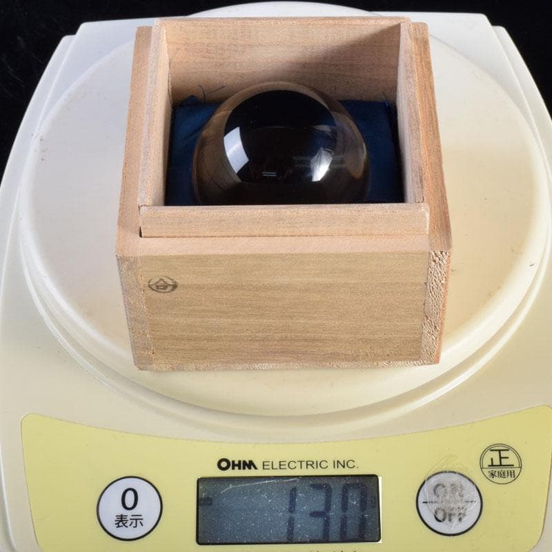 パワーストーン　天然水晶玉　丸玉　直径約4.1cm　共箱　V　R8565