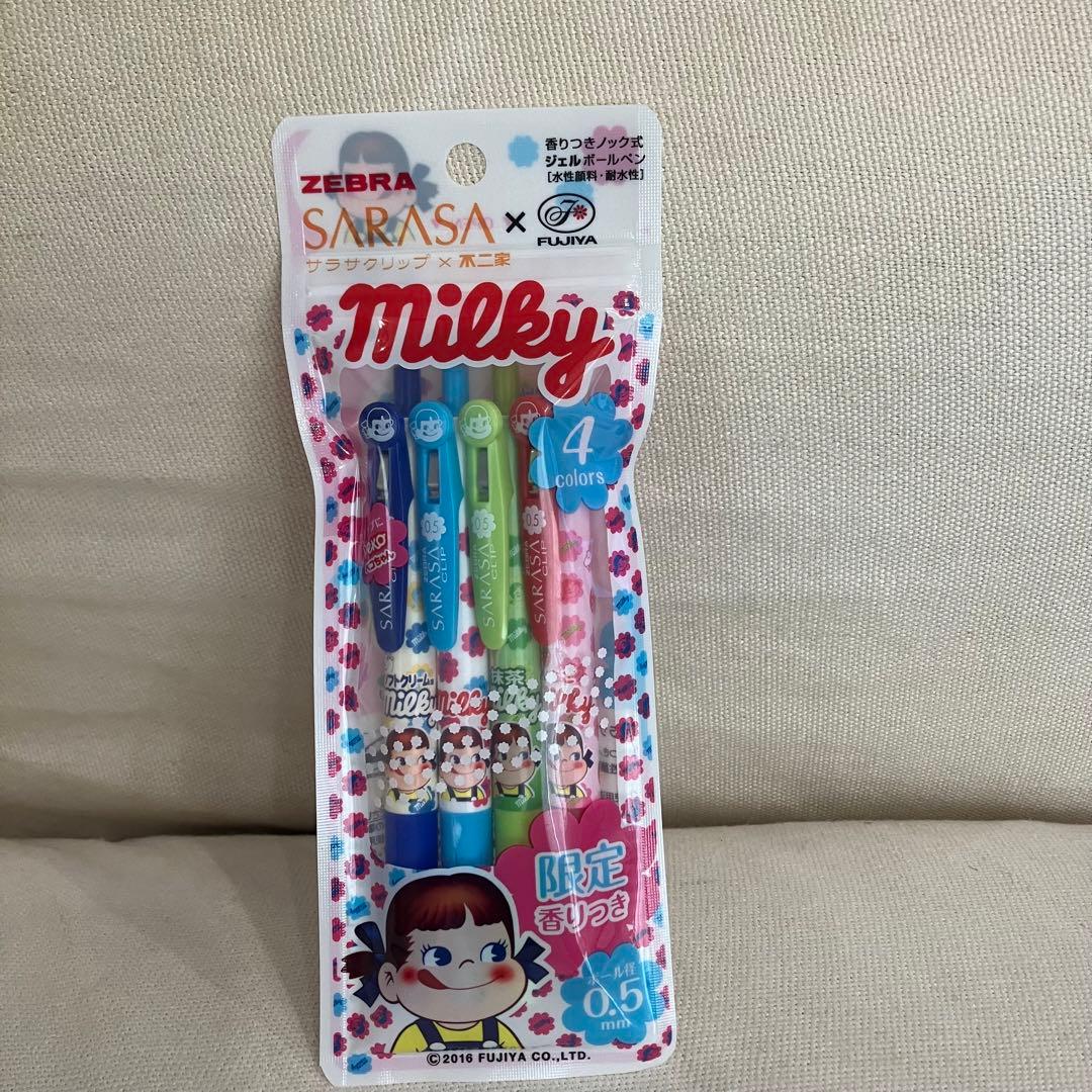 【激レア品】ZEBRA SARASA×不二家 ミルキーボールペン ペコちゃん