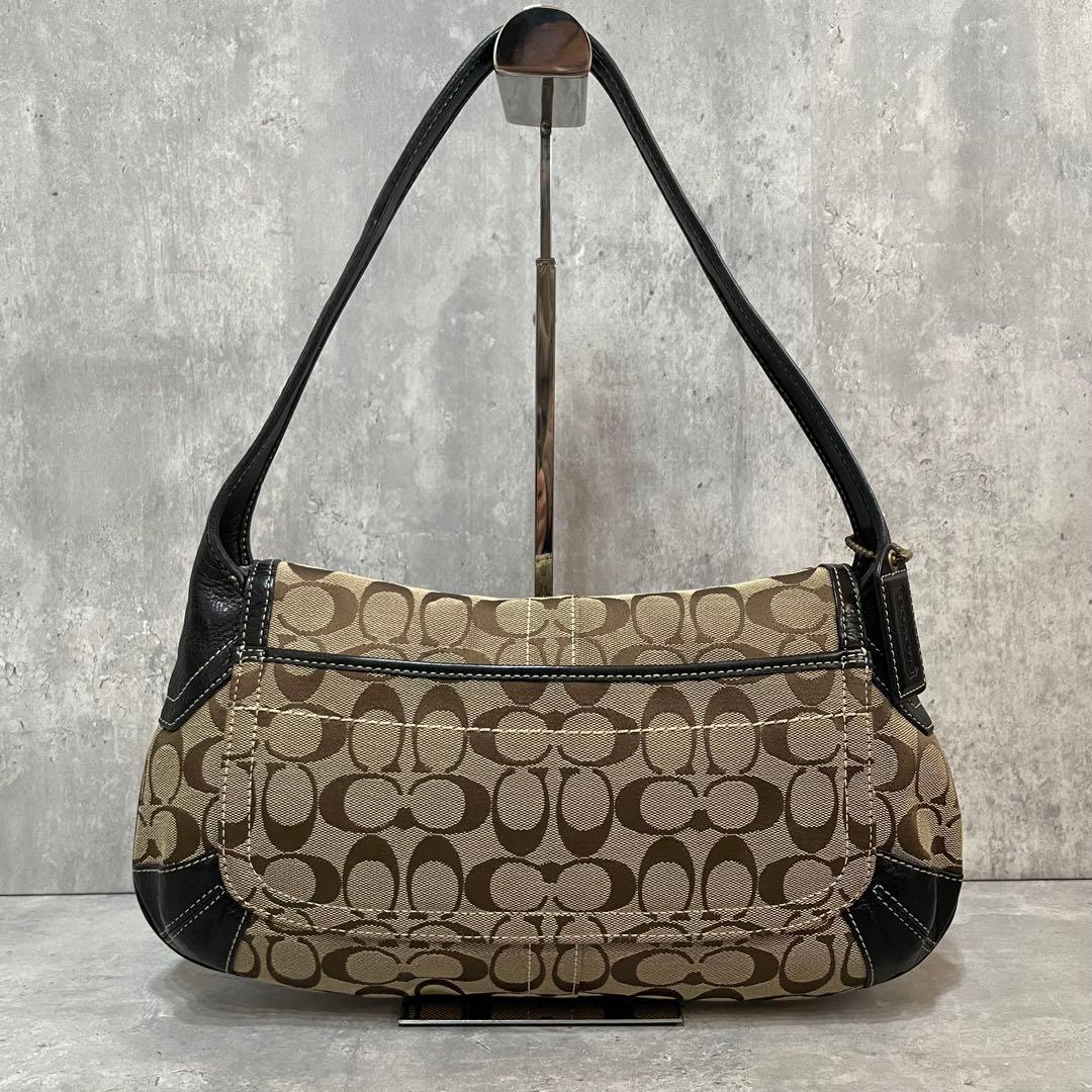 極美品✨ COACH キャンバス シグネチャー ワンショルダー バッグ Y2K