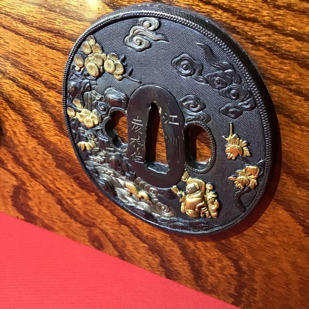 超高級　御刀お手入箱　刀匠作目貫道具付