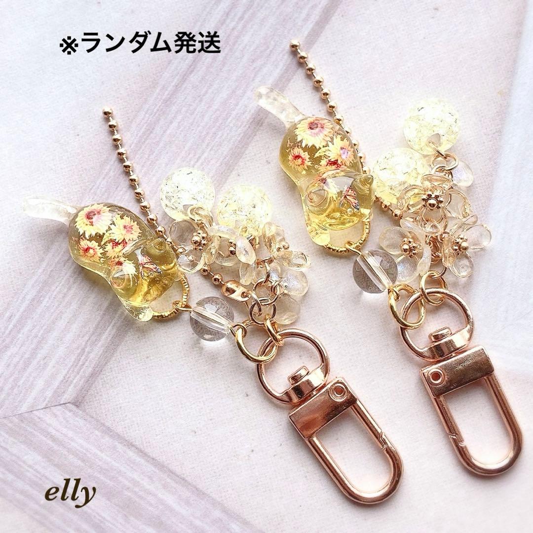 【みゆママ様】1403.琉球ガラス　花火　夏祭り　じゃれ猫　レジン　チャーム