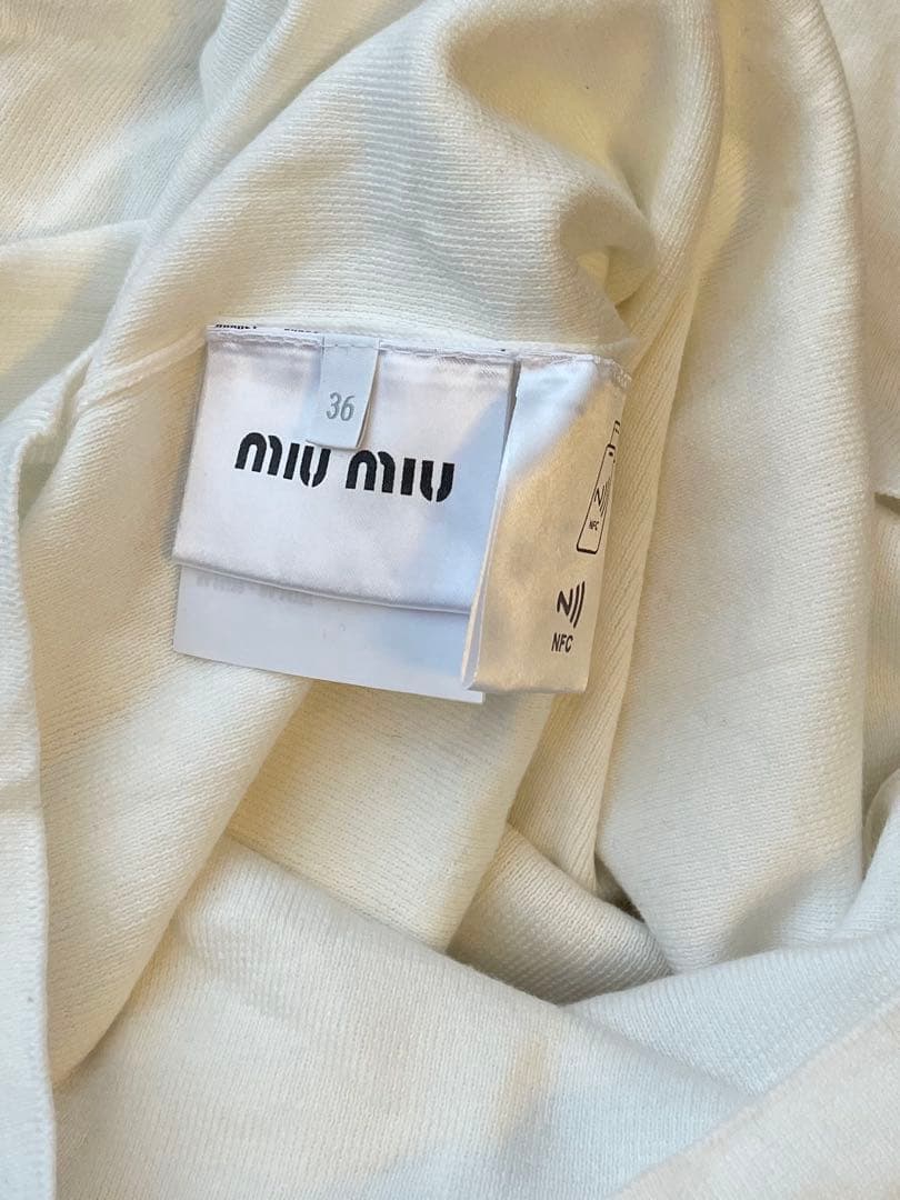 MIUMIU ミュウミュウ 2025 新作　コットンニット　トップス　36 美品