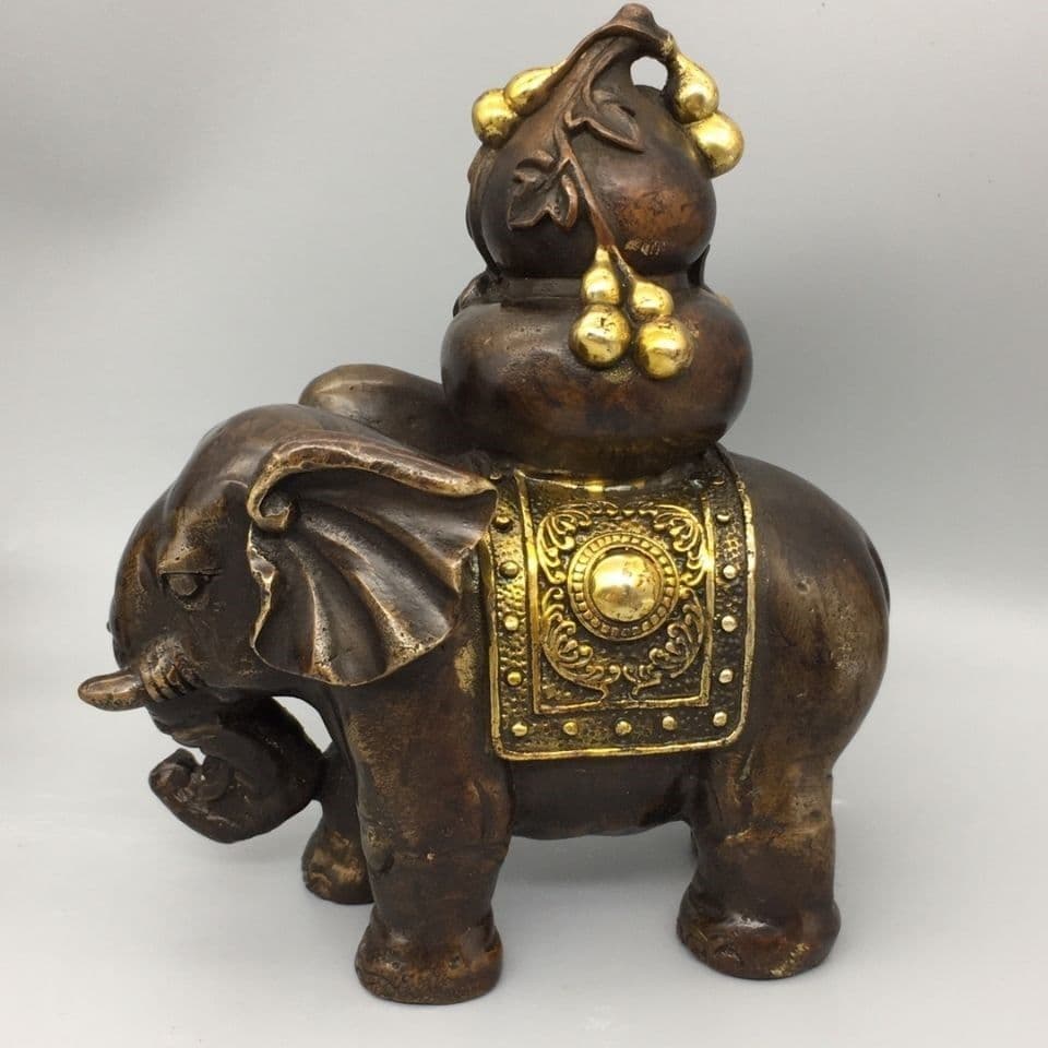 銅製 象 開運 風水 招財 置物 工芸品 装飾品