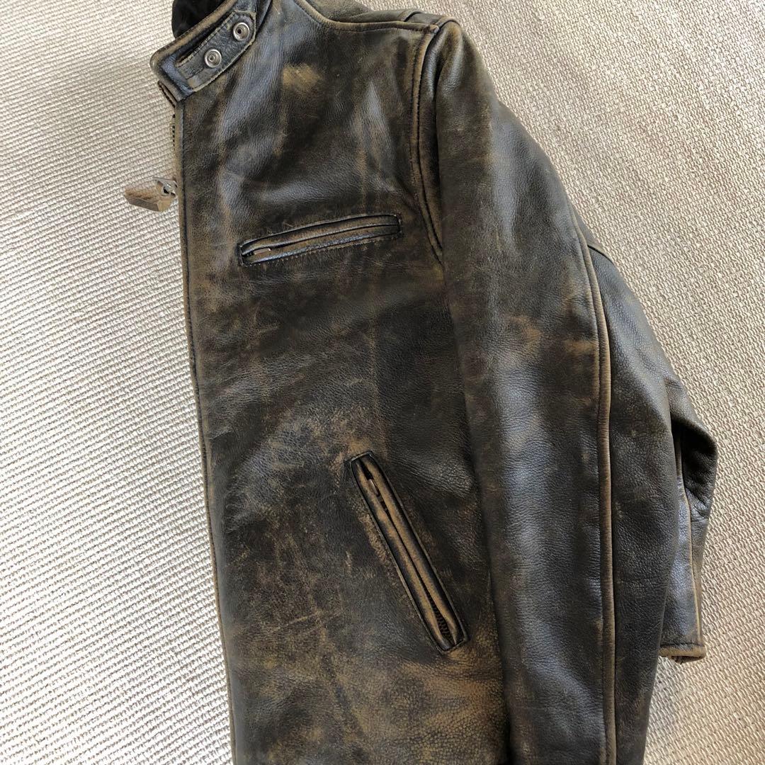 FREEDAM シングルライダースジャケット レザージャケット 牛革