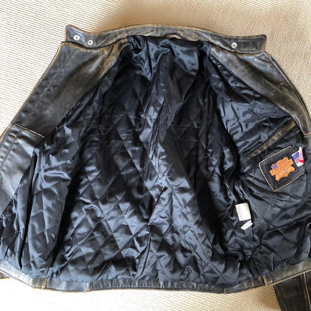 FREEDAM シングルライダースジャケット レザージャケット 牛革