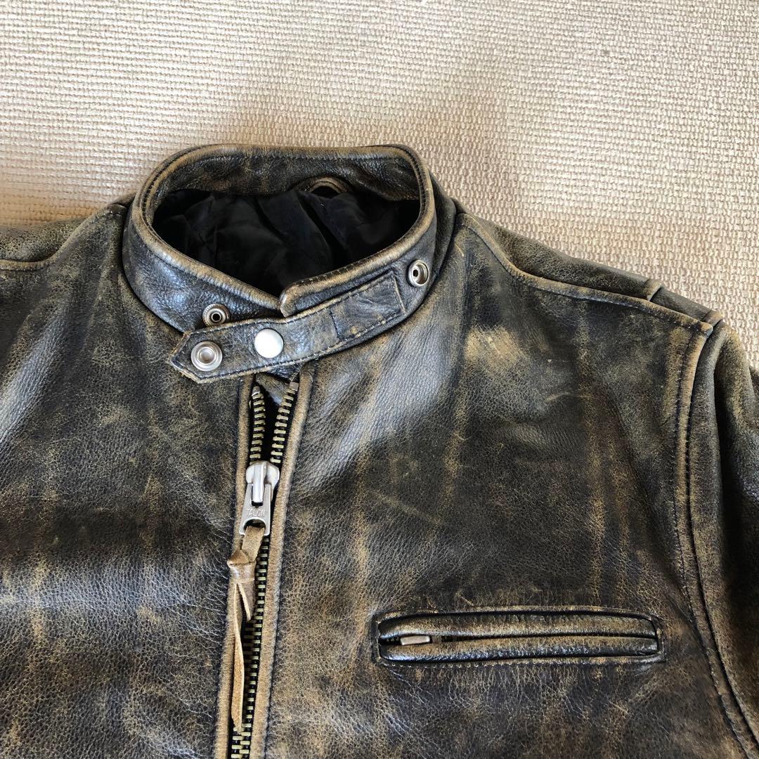 FREEDAM シングルライダースジャケット レザージャケット 牛革