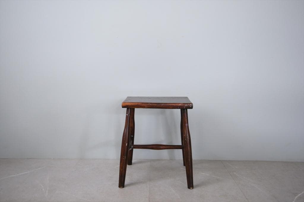 英国アンティーク木製スツール/椅子イス/チェア/花台/飾り棚(79-464)