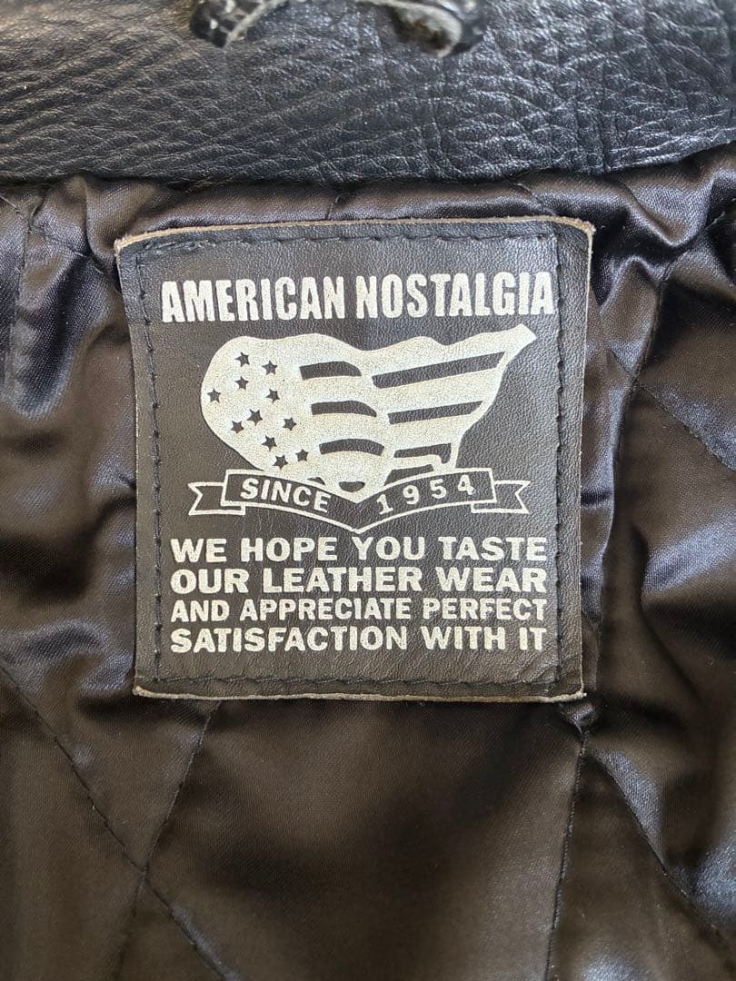 本革　シングルライダースジャケット