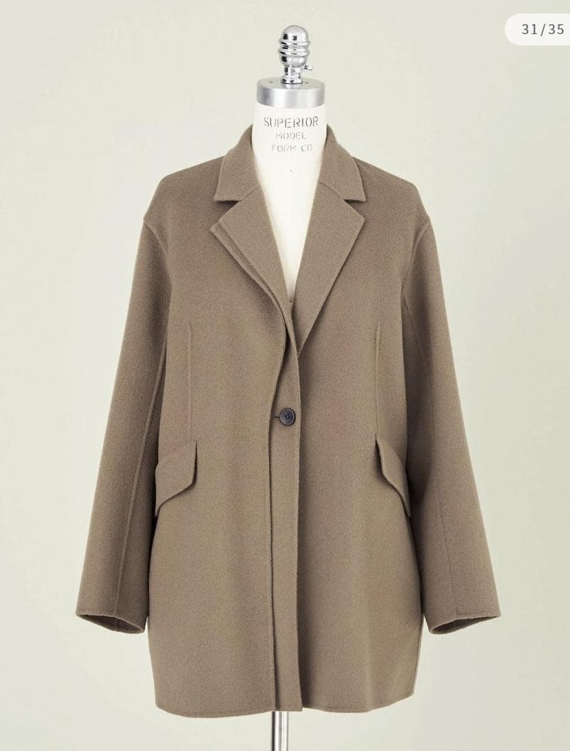 【タグ付き新品】 conte コンテ ダブルラペル リバーコート