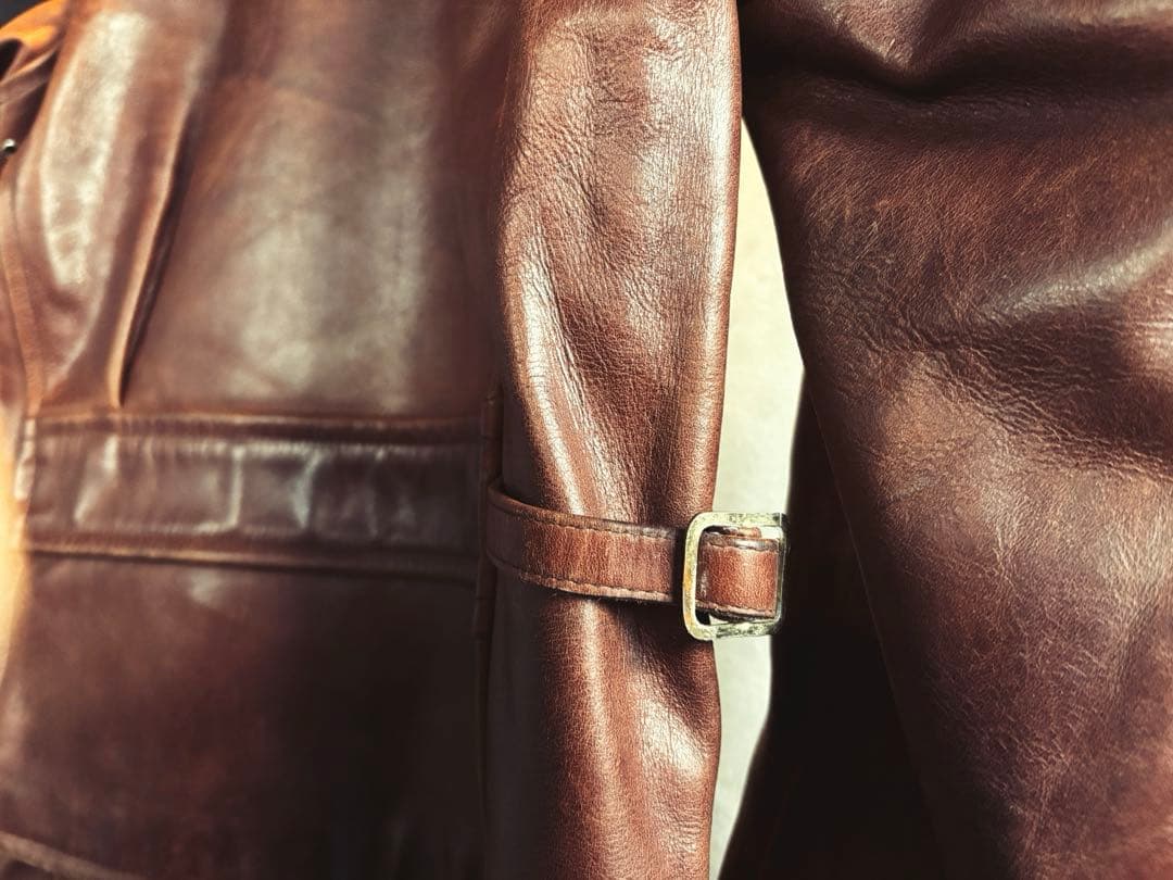 ビーマッコイ ステアハイド シングルライダースジャケットサイズ36 ブラウン