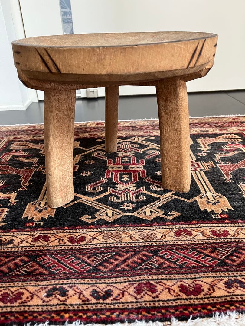 タンザニア　ドドマ族　ヴィンテージスツール　アフリカ椅子　民藝古道具アンティーク