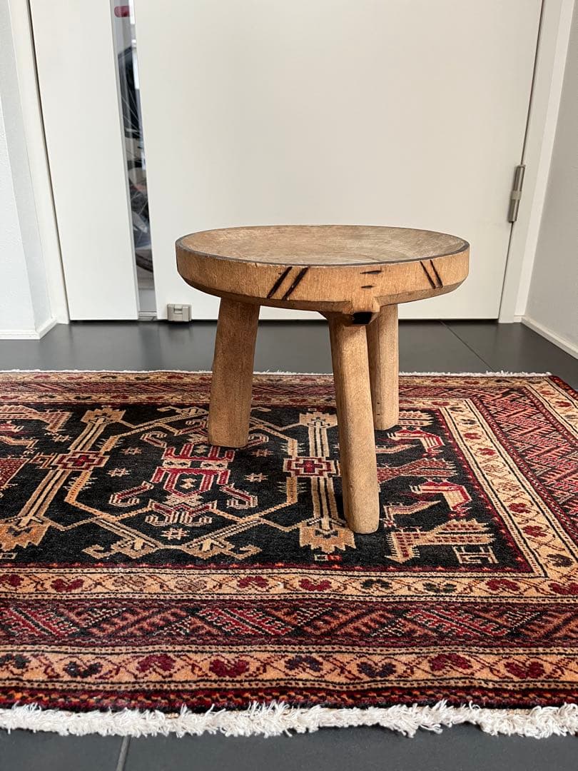 タンザニア　ドドマ族　ヴィンテージスツール　アフリカ椅子　民藝古道具アンティーク