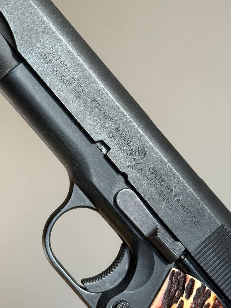 マルシン コルト M1911A1 HW ガバメント 象牙風グリップ モデルガン