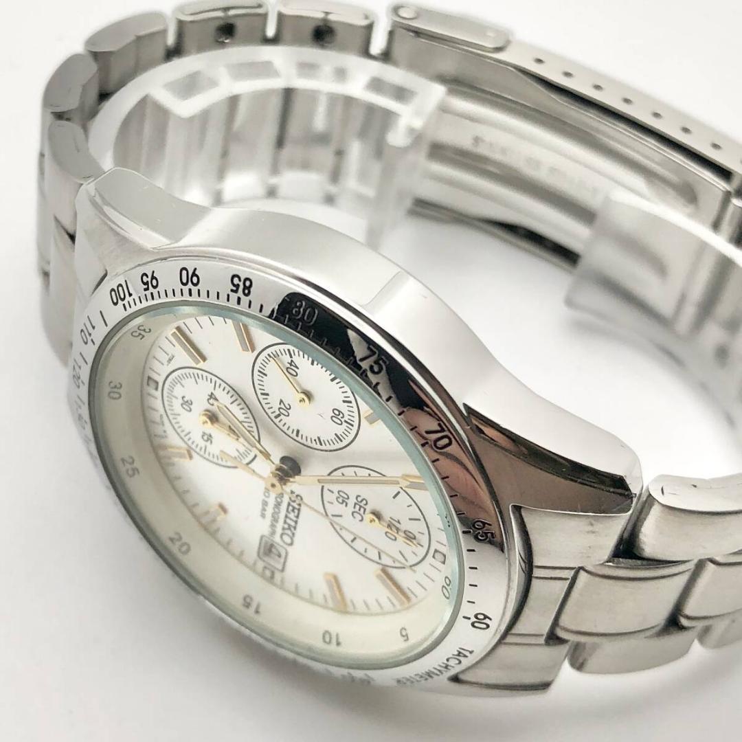 美品・稼働 SEIKO セイコー 7T92-0DW0 クロノグラフ 腕時計