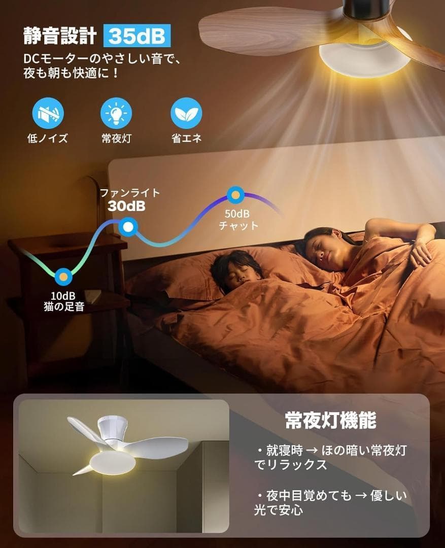 【新品未使用】シーリングファンライト ONRIU led ファン付 特許取得