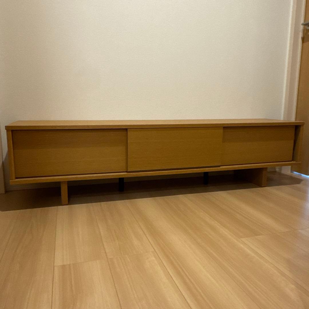 無印良品 オーク材 ＡＶラック テレビボード 薄型 150cm【廃盤品】