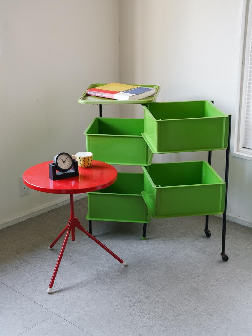 70's SEKISUI PLASTICS 回転キャビネット スペースエイジ