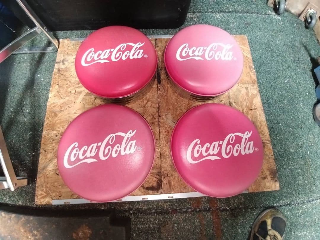 Coca-Cola コカ・コーラ ペール缶スツール 椅子 4個セット