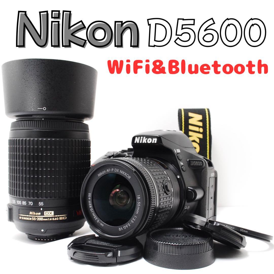 極美品】WiFi搭載 スマホ転送◎ Nikon D5600 ダブルレンズ 初心者