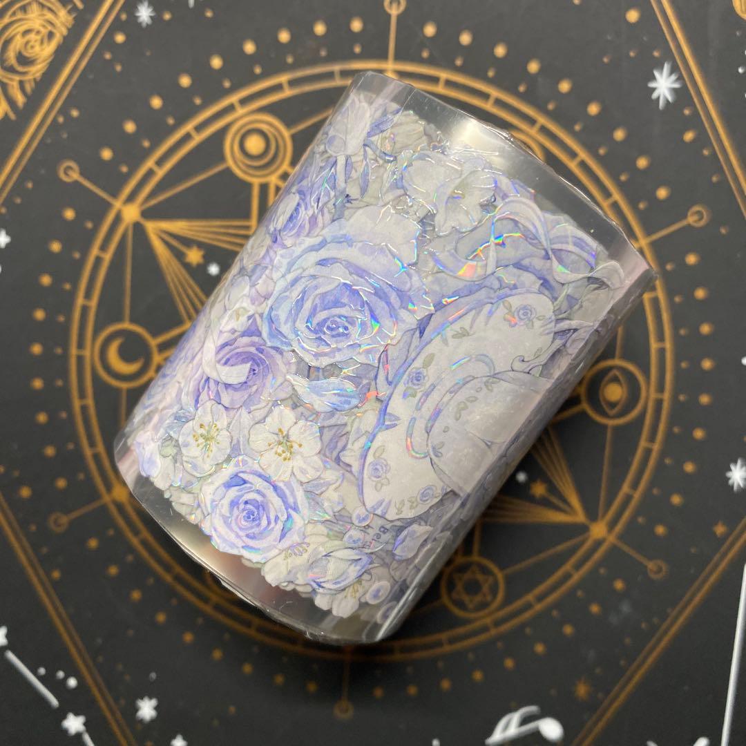 【P】海外　10m巻　貝殻光マスキングテープ　お花系/装飾系/動物系