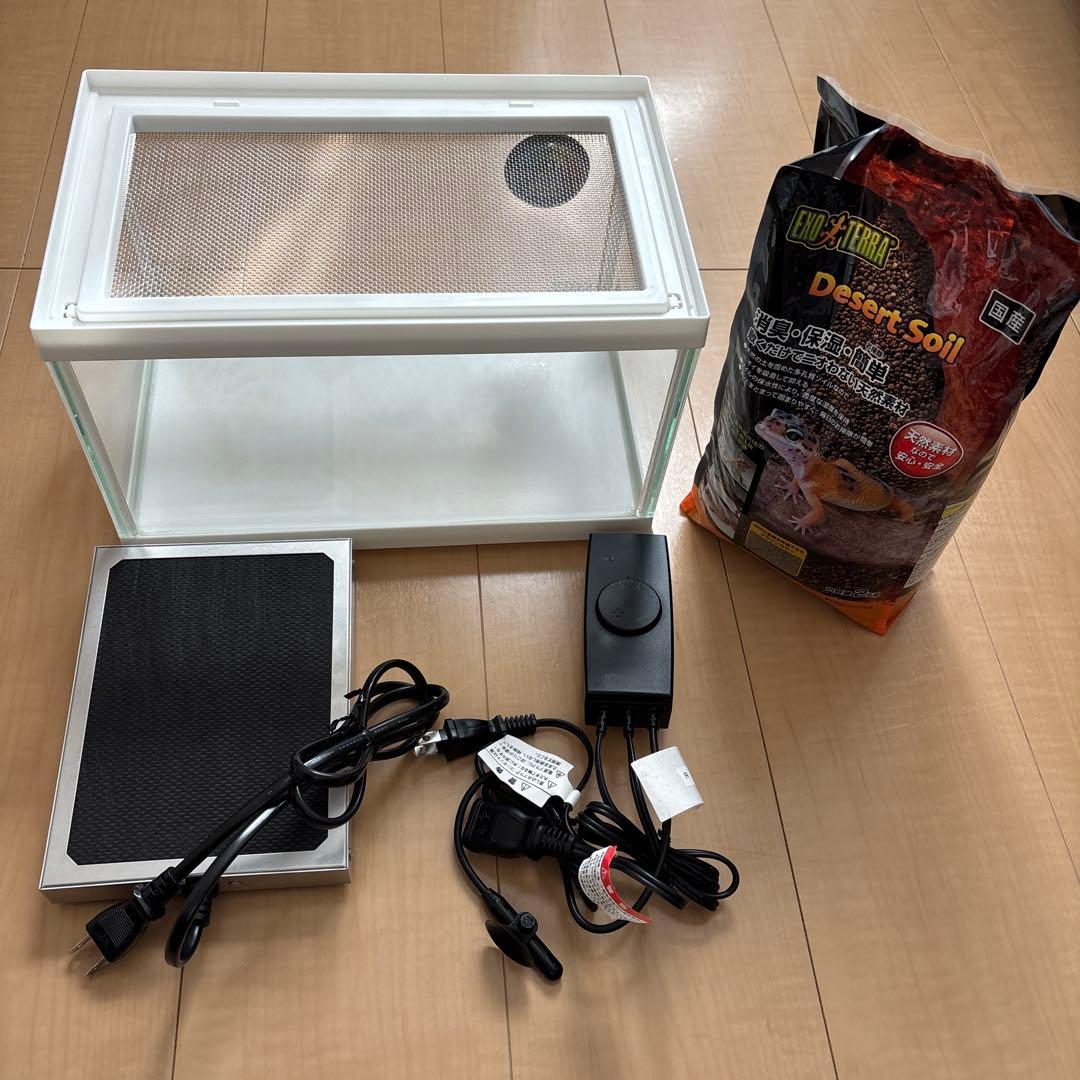 レオパ　飼育ケース　ヒーター　セット