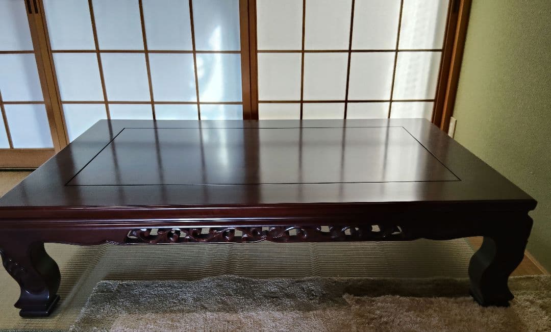 紫檀　座卓　 130×85×34 cm