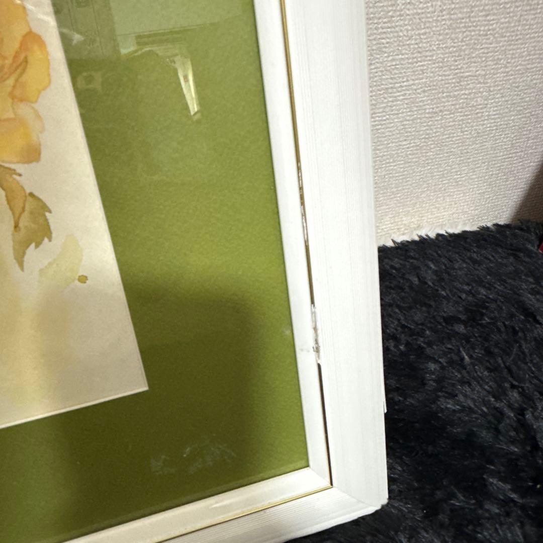 くげ じゅんこ 水彩画 サイン 額縁 付き 90×70cm