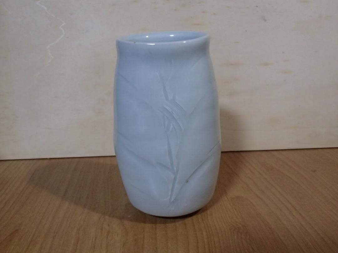 茶道　掛花入 青磁　島田文雄　花入れ