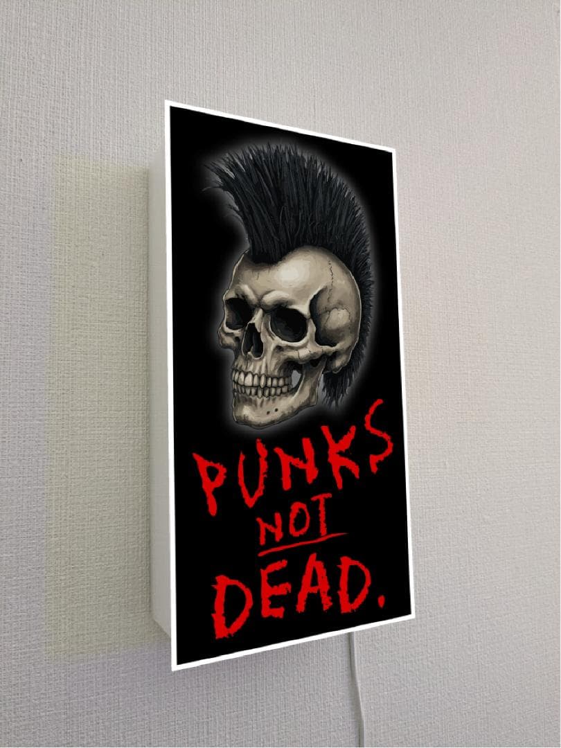 PUNK パンクロック パンクス スカル 骸骨 ドクロ 看板 置物 ライトBOX