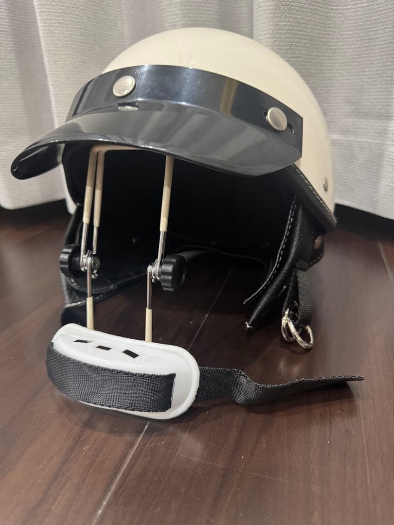 ショーティー ハーフヘルメット L ホワイト レトロ 未使用品