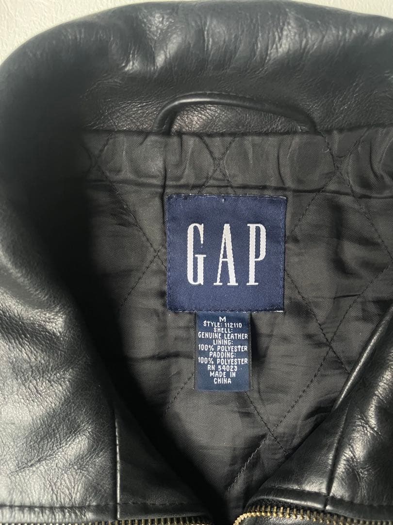 gap レザージャケット M ギャップ フルジップ old 海外企画