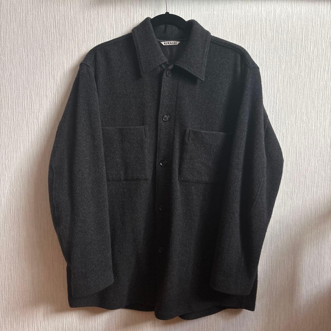 美品 オーラリー AURALEE カシミヤジャケット ウールジャケット