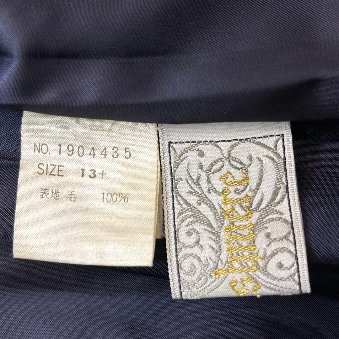 超美品☆未使用級【レリアン】カシミヤ100% 紺　ダブルチェスター　13 XL