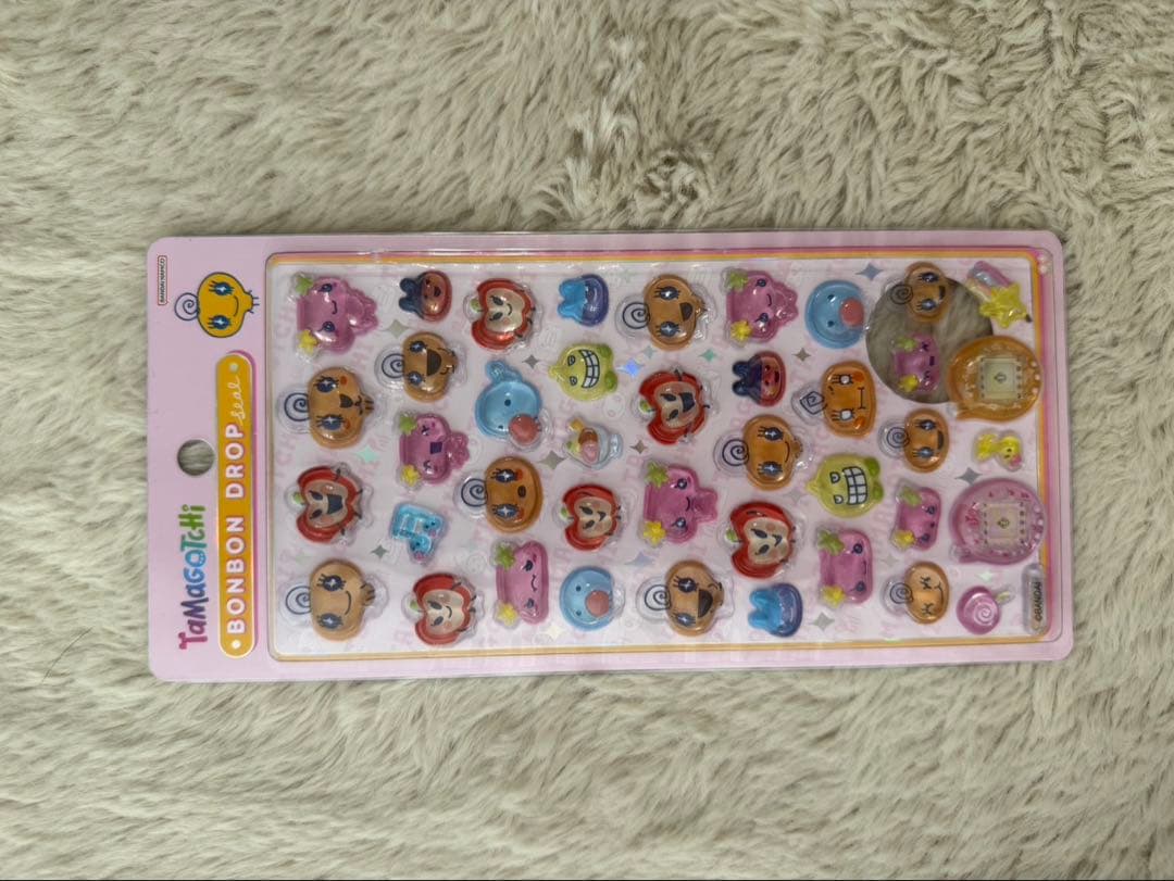 たまごっち ボンボンドロップ4枚＋ブロックタイルシール＋たまごっちガチャまるっち