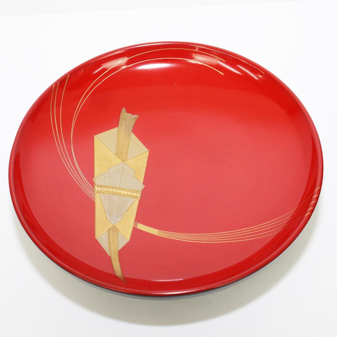 吸物椀　金彩　蒔絵 鶴 縁起物　木製　10客