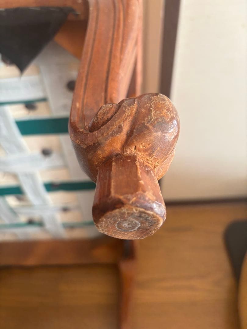 猫脚　ピンク ベルベット ヴィンテージ スツール　オットマン