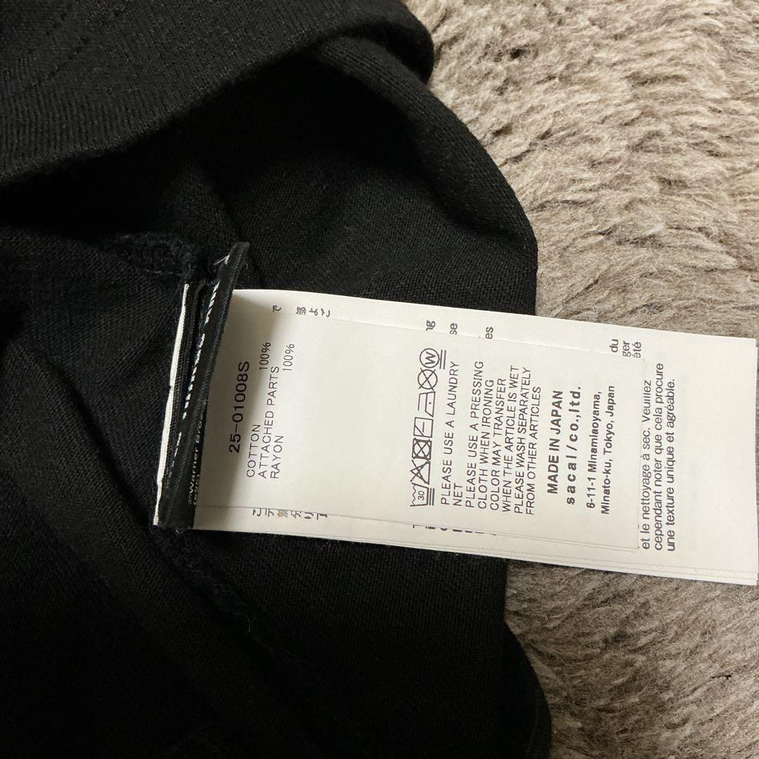 【25AW 完売品】sacai Tシャツ 黒