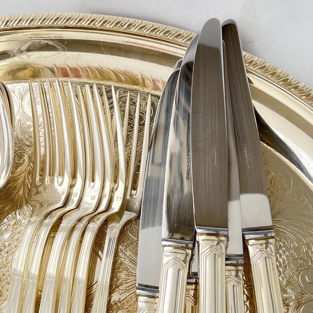 【仏蘭西】 パールとアカンサスのディナーセット 6名用24本【シルバープレート】