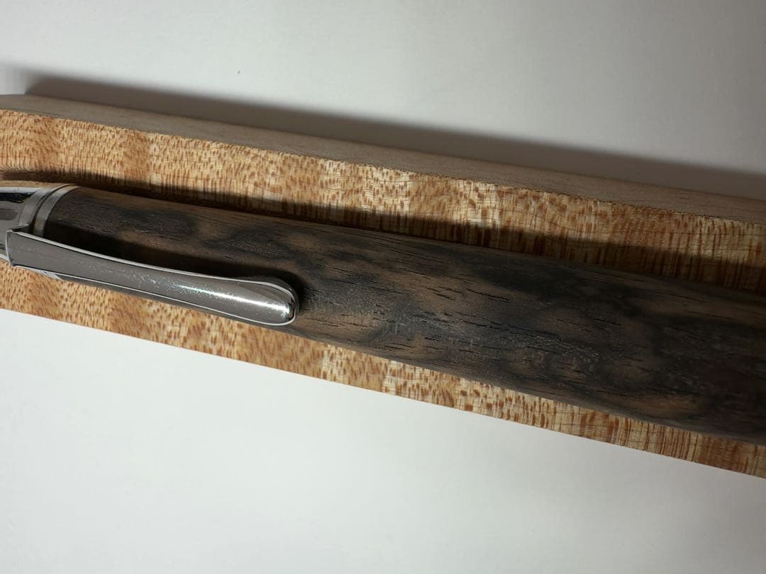 もも　工房楔　黒柿孔雀杢　トレチェーレ　ボールペン　筆記具