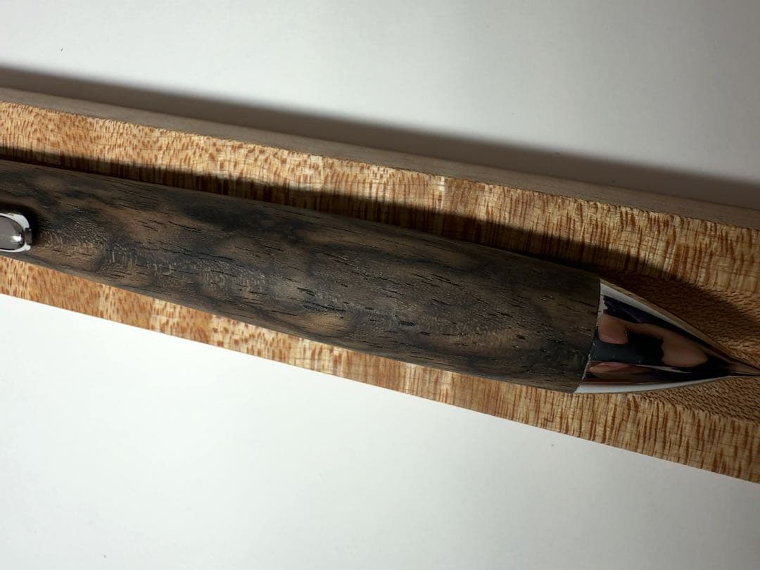 もも　工房楔　黒柿孔雀杢　トレチェーレ　ボールペン　筆記具